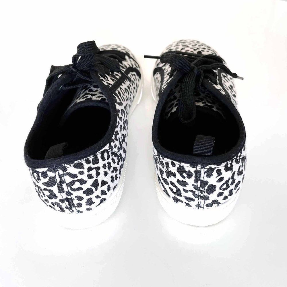 Leopard Print Low-Top Sneakers - Black &  light gray - Picture 5 of 6